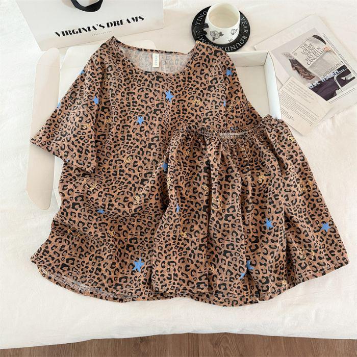 Korean Style Hot Selling Women s Cartoon Pajama Set: Cute Short Sleeve Top & Shorts L