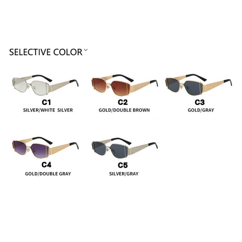 Women's sunglasses, square metal sunglasses, fashion sunglasses.