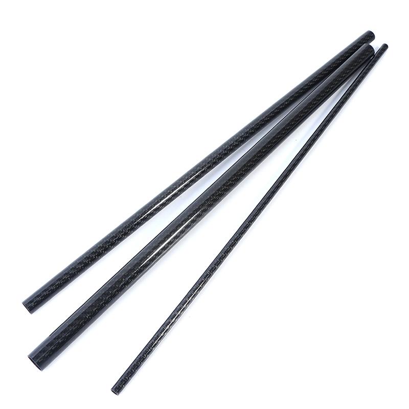 1ks Trubka z uhlíkových vláken Délka 500 mm Průměr 8-18 mm Pro RC model letadla