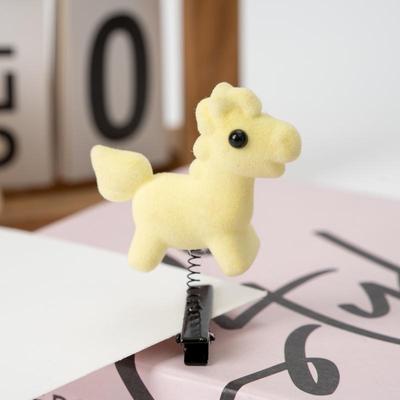 2/5/10 Stück 2026 Jahr Rotes Pferdehaarspange Niedliche Kinder Haaraccessoires Kawaii 3D Hüpfendes Pony Entenschnabel-Klammer Lustige Geschenke