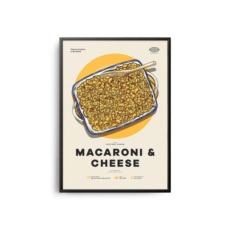 World Cuisine Poster Aesthetics Pizza Ramen Food Wall Art Mural Kawaii Room Decor Home Kitchen Decoration Retro Canvas Painting