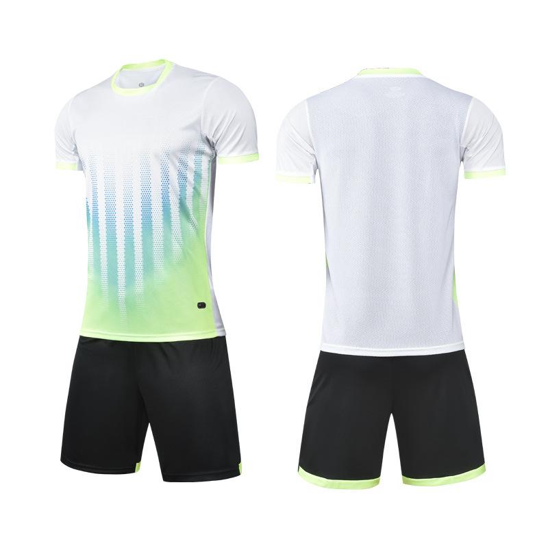 Football Uniform Collection Quick-drying and Breathable Childrens Short-sleeved Game Training Uniform Team Uniform Adult Bare Jersey with Prin