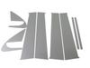 BRIGHTZ March K13 Ultra Mirror Plated Pillar Panel Covers for Toyota without Visors 4743 (8-Piece Set) [PIL-SIL-346]