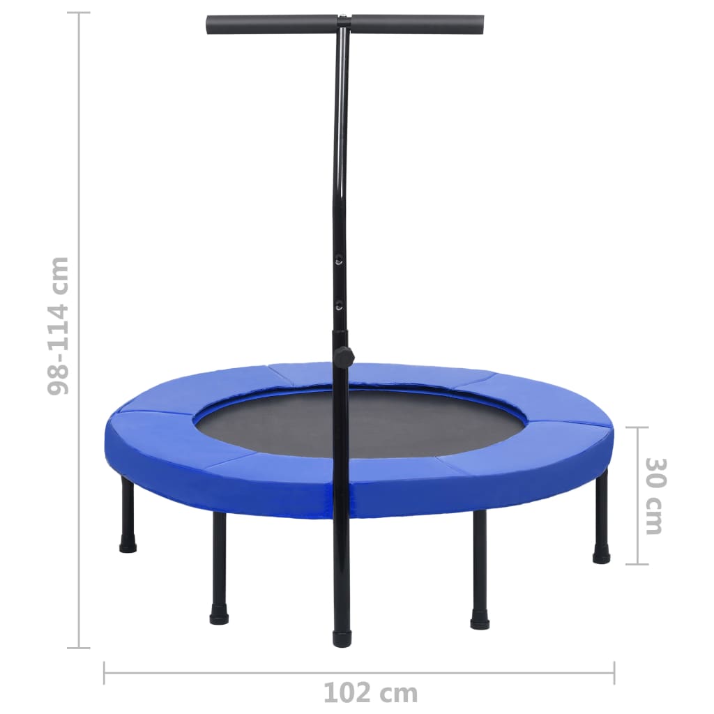 Fitness Trampoline with Handle and Safety Padding 102 cm