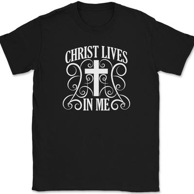Christus lebt in mir T-Shirt Christliche Anbetung Lobpreis Jesus Bibel T-Shirt