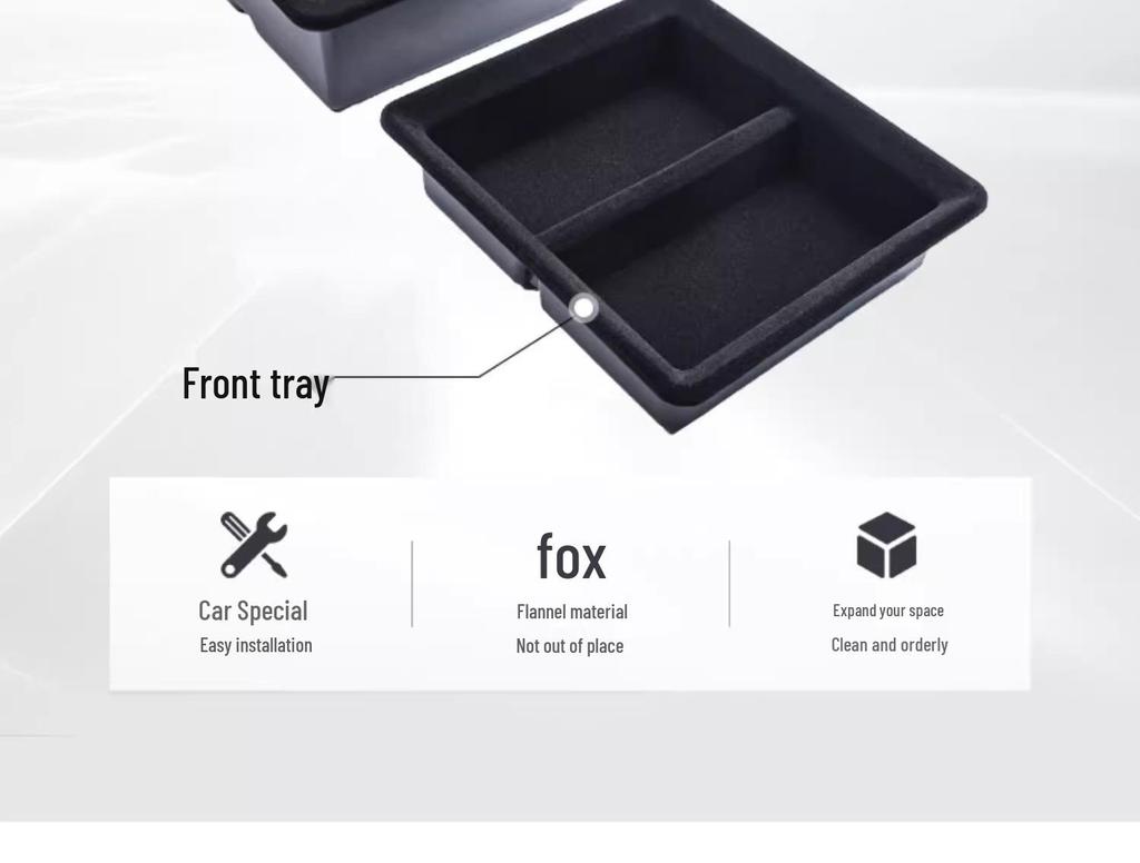 Tesla Model Y/3 Center Console Tray: Armrest Storage Accessory