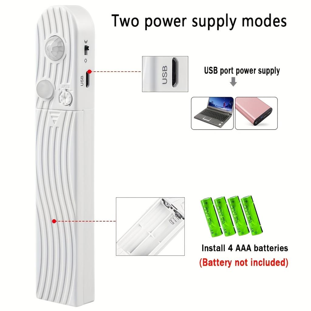 5V 2835 LED Motion Sensor Light Strip Waterproof Cabinet Night Light 1M/2M Tape Light For Indoor Bedroom Wardrobe Stair Lighting