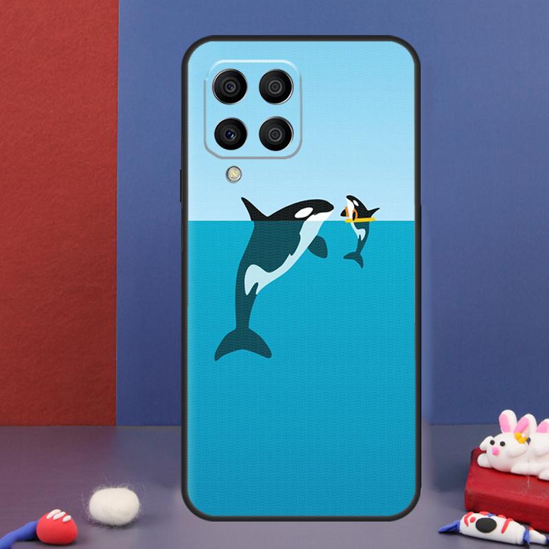 Whale Sharks Fish Case For Samsung Galaxy M54 M34 M14 M21 M31 M51 M12 M32 M52 M13 M23 M33 M53 M20 M30s Cover