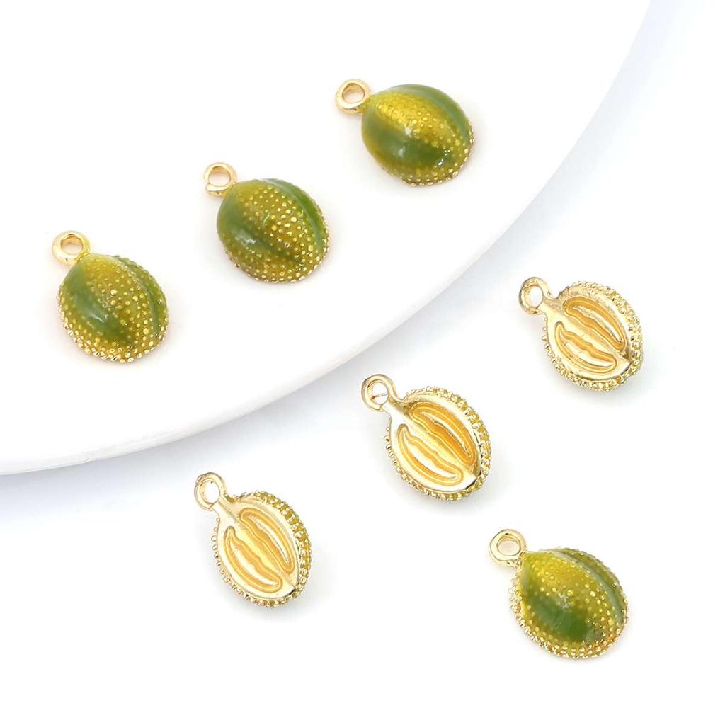 2Pcs Alloy Fruit Enamel Pendant Strawberry Grape Cherry Charms for Jewelry Making DIY Bracelet Handmade Craft Accessories