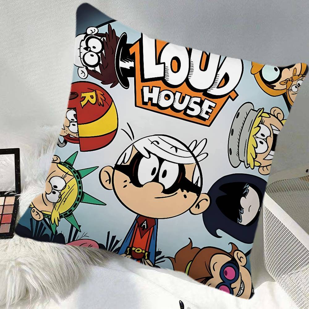 Cartoon The Iloud House Pillow Case Square Pillow Bedroom Sofa Leisure Comfort Cushion Car Home Decoration