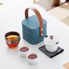 Minimalist Japanese Portable Ceramic Tea Set