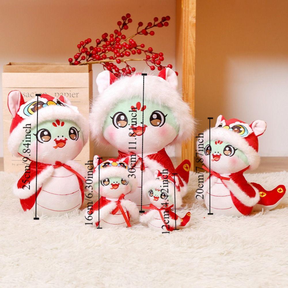 Funny Lucky Snake Plush Doll Big Eyes Stuffed Animal Doll Adorable Snake Year Plush Toy  Home Decor