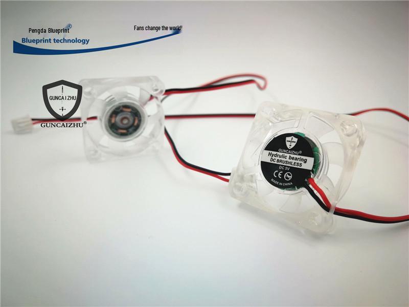 Leiser 3007 3cm Transparenter Lüfter für 12V/5V/3.3V, 30x30x7mm, für Grafikkarte & 3D-Druck