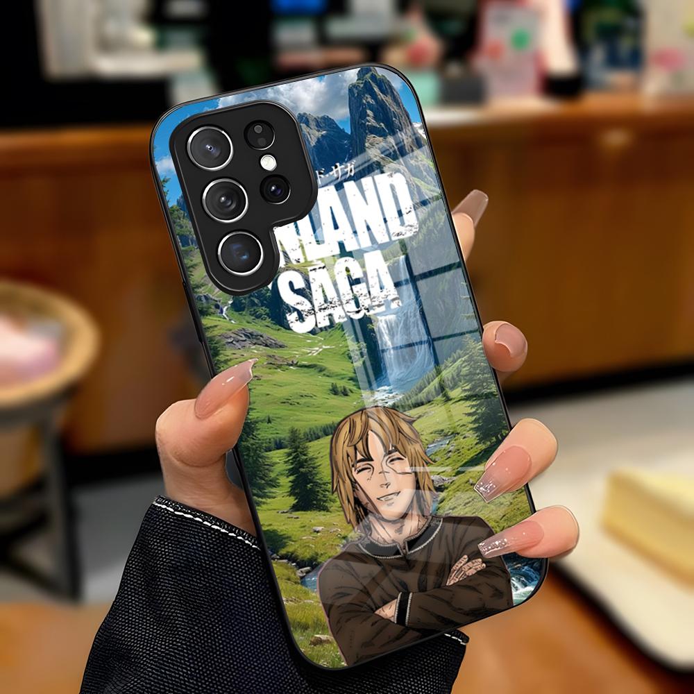 V-Vinland Saga Manga Phone Case For Samsung A25 A13 A33 5G A54 A36 A35 A56 A52 A14 Shockproof Glass Cover