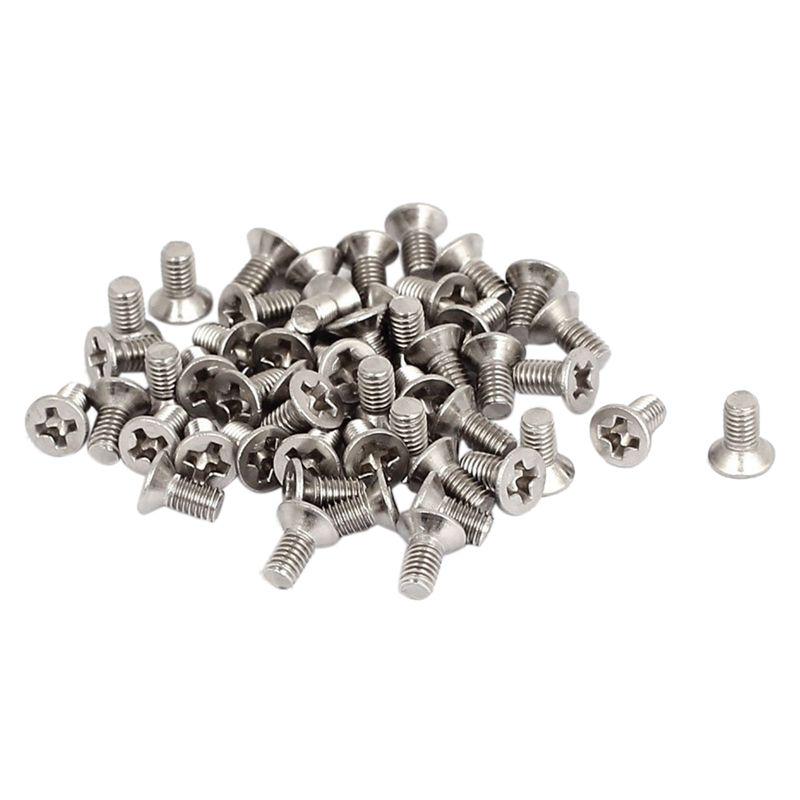 M3 x 6mm Stainless Slotted Csk Screws 10 pack