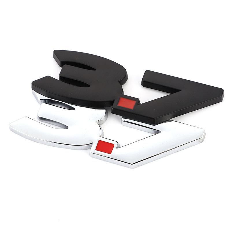 3D Metall 3.7 Logo Autoaufkleber Plakette Autoemblem Kofferraumaufkleber für 3.7 Q50 Q50S Q50L G37 Q30 QX60 Q70 G25 QX70 FX35 FX37