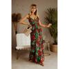 Wish V-neck Sleeveless Suspender Print Bohemian Dress, Dress