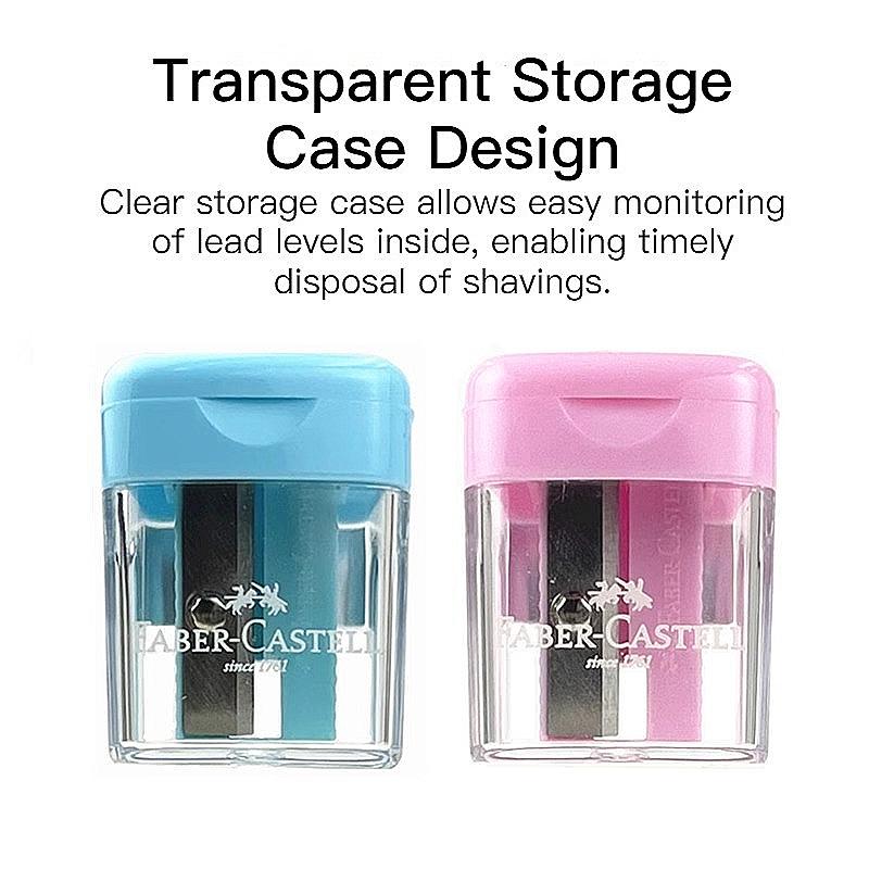 FABER-CASTELL Macron Color Single-Hole Pencil Sharpener Compact Portable Sharpener for Art Students Pencil Sharpening Tool