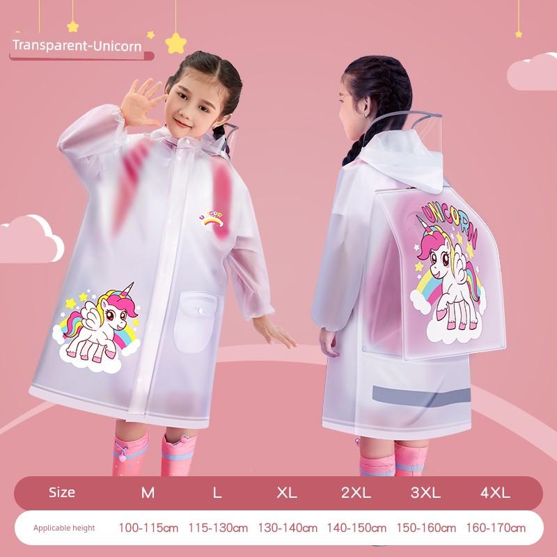 Children's Raincoat for Primary School Students, Long Style for Boys, Full-Body Protection Against Heavy Rain, Suitable for Boys and Girls Going to