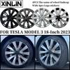 4PCS 18 Inch HubCap Performance Wheel Caps Automobile Replacemen Hub Cap Full Rim Cover Accessories for Model 3 2018-2023