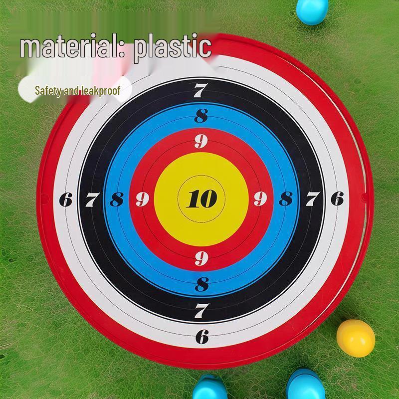

Large Standing Target Set with Suction Cup Stand, Bow, Arrow, and Soft Bullet Gun Darts for Kids