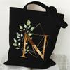 Print Canvas Bag Women's Shoulder Bag Fashion Floral Letter Ladies Hand Bags Alphabet Tote Bag