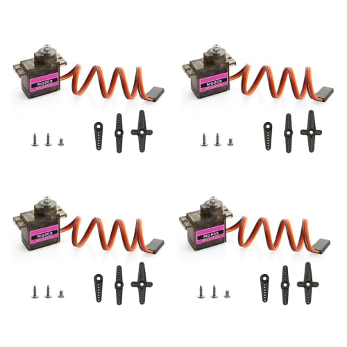 JnTech MG90S Servo, 9G Micro Servo Motor, Digital Servo, RC Servo Motor for RC Cars, Robot Arms, Remote Control Toys, and Airplanes, 180 Degree Contro