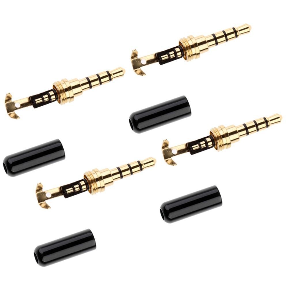 Repair DIY AUX 4 Poles 3.5mm Audio Connector 3.5 Jack Adapter Headphone Jack Plug 3.5mm Male Plug