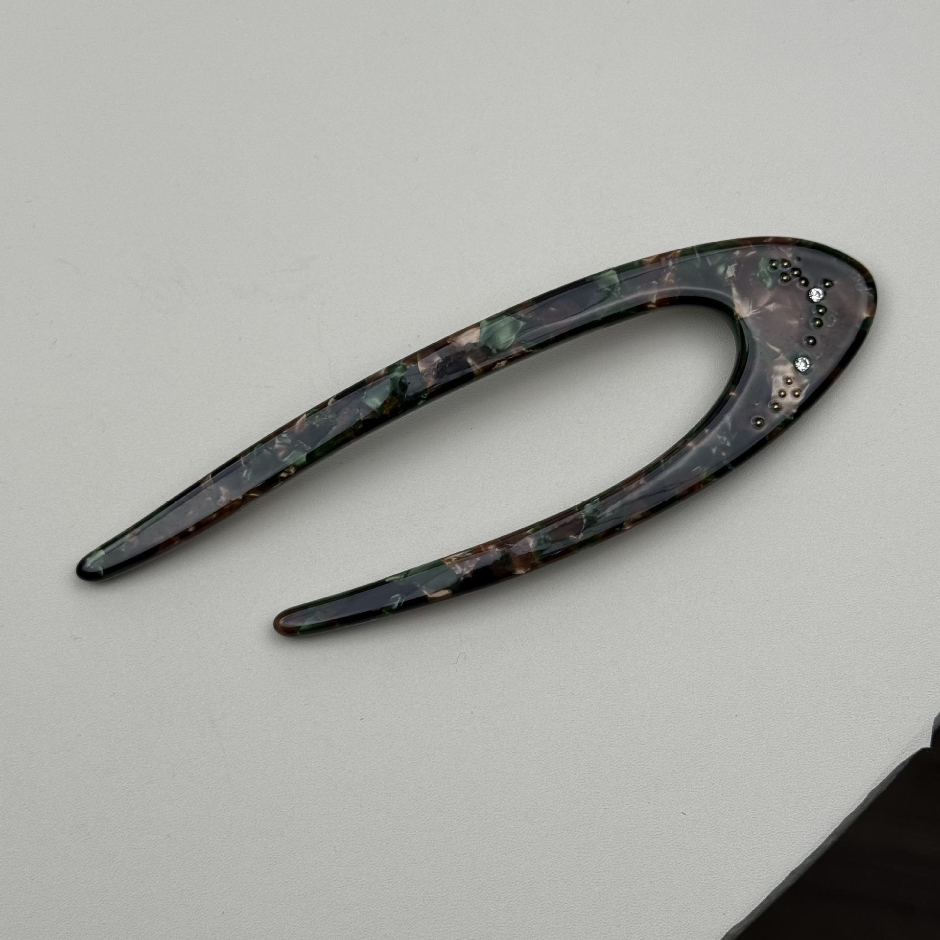 

Niche High-end French Thickened Acetic Acid Modern Minimalist U-shaped Hairpin Simple Elegant Versatile Daily New Hair Hairpin Size fits all