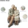Couple Anniversary Sculpted Hand-Painted Figure Gifts Husband and Wife Wedding Figurine Gift, Happy 10th - 80th Anniversary Statue for Him and Her