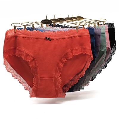 Plus Size Panties for Women Cotton Sexy Lace Women Underwear Briefs Ladies Knickers Lingerie 6 Pcs