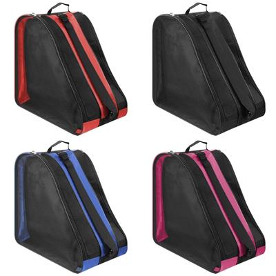 Roller Skates Carrying Bag for Practice Days, Roller Skates Storage Bag with Side Pocket, Full Opening, Carry Handle and Strap