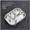 304 Stainless Steel Divided Plate for Children - Ideal for Kids, School Canteens, and Kindergarten Meals