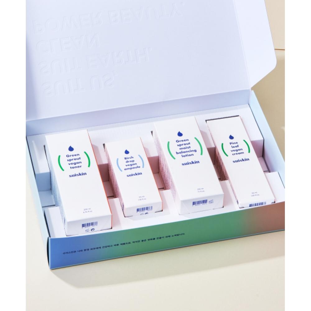 Suiskin Moisture Soothing Balancing 4 Types Special Set toner+lotion+ampoule+Moisture Cream