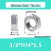 Stainless Steel 3/8 to 1/4 Pan Tilt Tripod Adapter with Dual Hole Conversion Nut