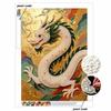 Pearl Art Painting Home Wall Decor Chinese Dragon Pearl Gemstone Painting Picture Crafts Adult/Beginner Gift Creative Home Decor Unframed