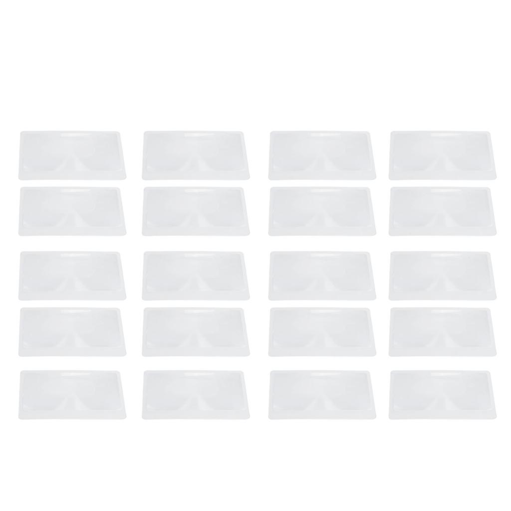 20 Sheet Credit Card Size 3X Magnifiers Portable Transparent Pocket Magnifying Reading Glass
