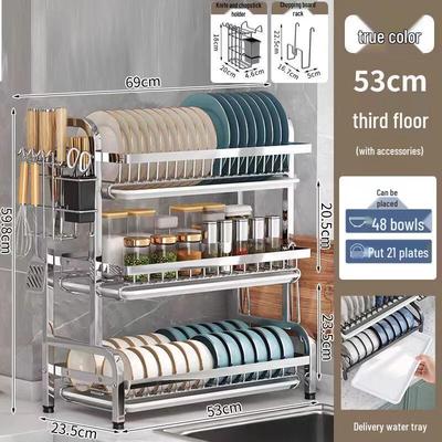 Nordic 3-Tier Stainless Steel Dish Drying Rack