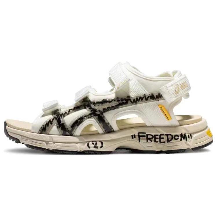 

new Asics X Trouble Smile Kahana Sd2 Sandals White Black Beige 39