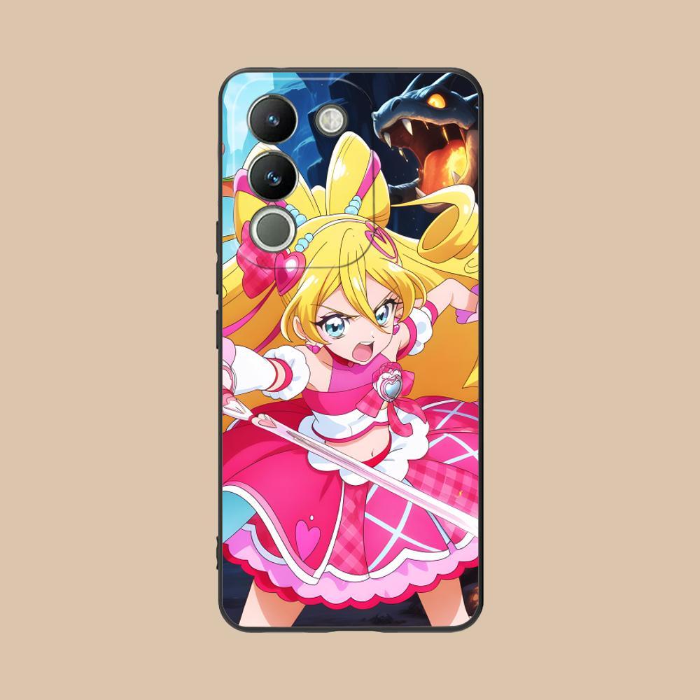 Sakura Uta Cure Idol Matte Mobile Phone Case for VIVO Y77 76 75 74 73 72 58 56 55 51 50 38 36 Y19 Y18 Y03 Y01 5G Colorful Cover