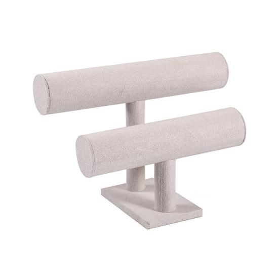 

Двухъярусная подставка для браслета, браслета, часов, ювелирных изделий, настольная горизонтальная подставка для часов для туалетного столика в спальне