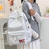 Schoolbag High Value Schoolbag Junior High School College Student Letter Niche Backpack Large Capacity Casual Versatile Lightweight Backpack