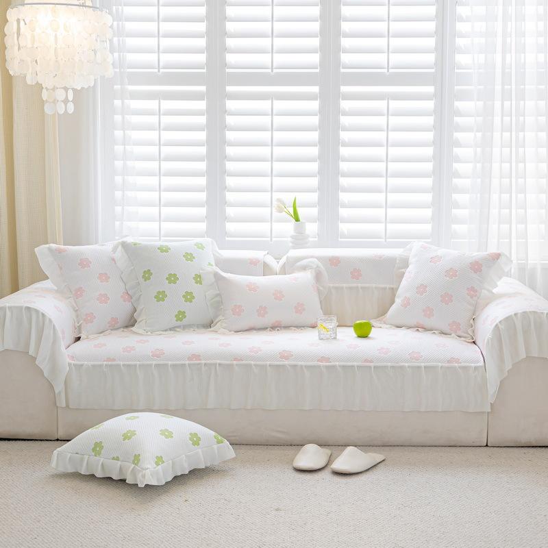Small Fresh Ins Wind Ice Silk Cool Sofa Cushion Summer Cool Cushion Non-Slip Summer Mat Seat Cushion Sofa Cover