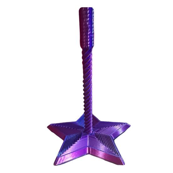 Fidget Spiral Toy, 5 Pointed Star Radish Tower Stress Reliever, Magic Rotating Sensory Toy with Color Changing Gradient, Desk Toy for Adults