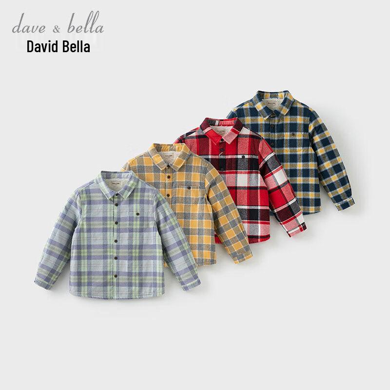 David & Bella Boy s Cotton Plaid Shirt 120cm