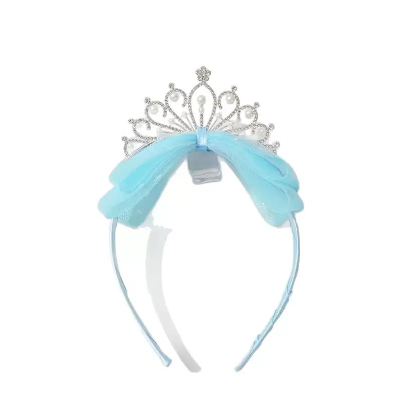 [YNOBUN] Prinzessinnenkrone für Kinder, Schmerzloses Haaraccessoire für Mädchen, Haarreif, Baby-Haarspange, Niedliches Design für Fotoshootings - bl
