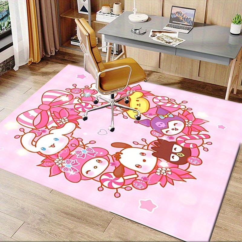 Office Rug Kawaii Characters Anti-Slip Rug, Machine Washable for Living Room, Bedroom, Office, Multiple Sizes, Bedroom Mat, Decorative Mat, Durable Ma