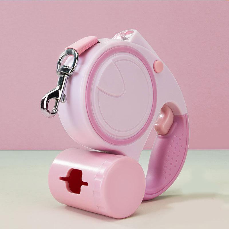 Pet Automatic Luminous Leash Dog Retractable Rope Walking Dog Rope Chain Cat Rope Medium and Small Dog Supplies