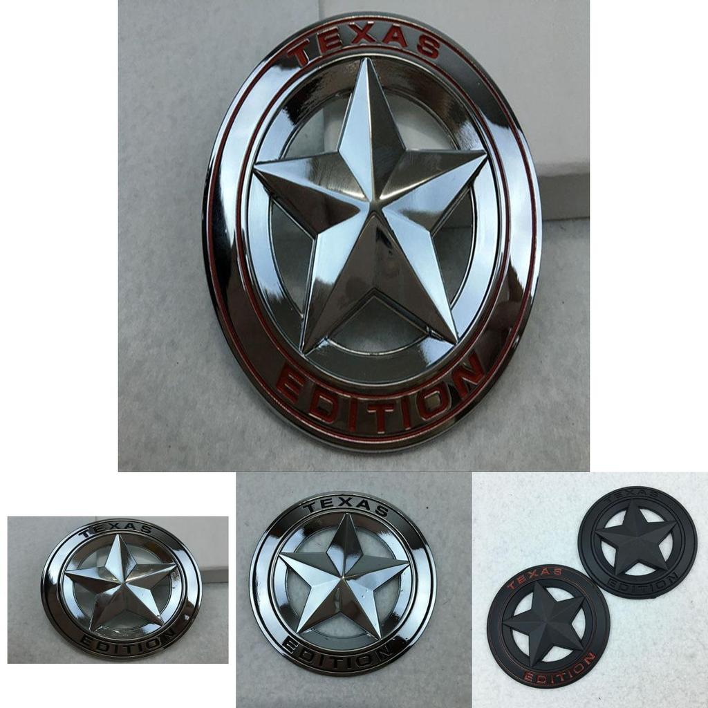 Stylové Kovové Černé Texas Edition Hvězda Vlajka Auto Znaky Odznaky Pro Jeep A Chevy