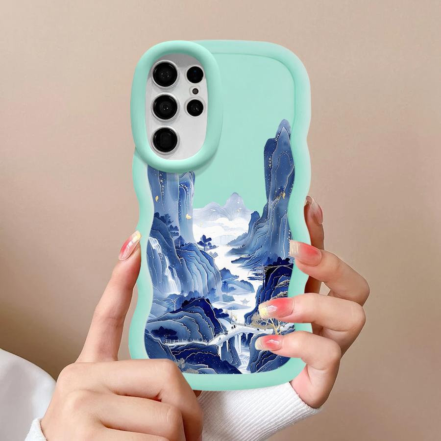 Soft Phone Cover Case for Samsung Galaxy S24 S20 FE S22 Ultra A26 S21 A25 S25 S23 Plus A35 A54 A24 A34 A55 A36 Mountains Waters